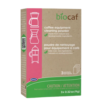 Urnex BioCaf - Saszetki do czyszczenia sprzętu kawowego - Full Circle Cleaning Powder - 3x9g